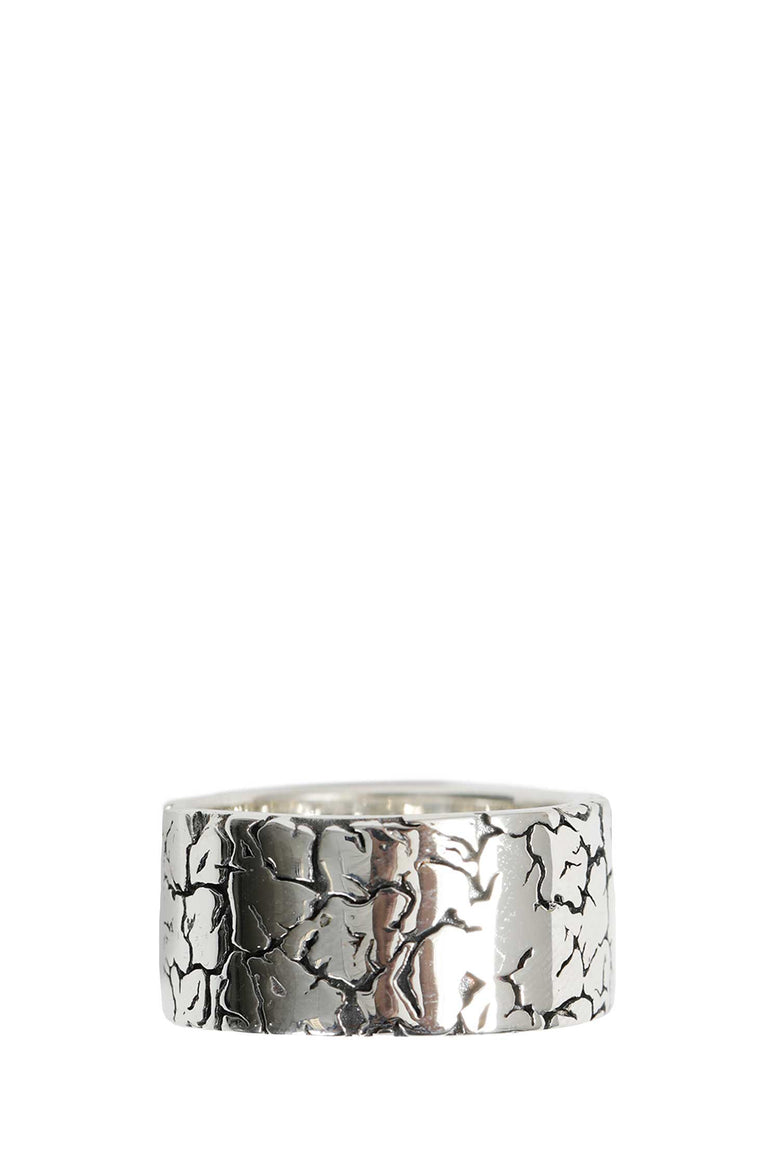 EMANUELE BICOCCHI Logo Cracked Band Ring unisex