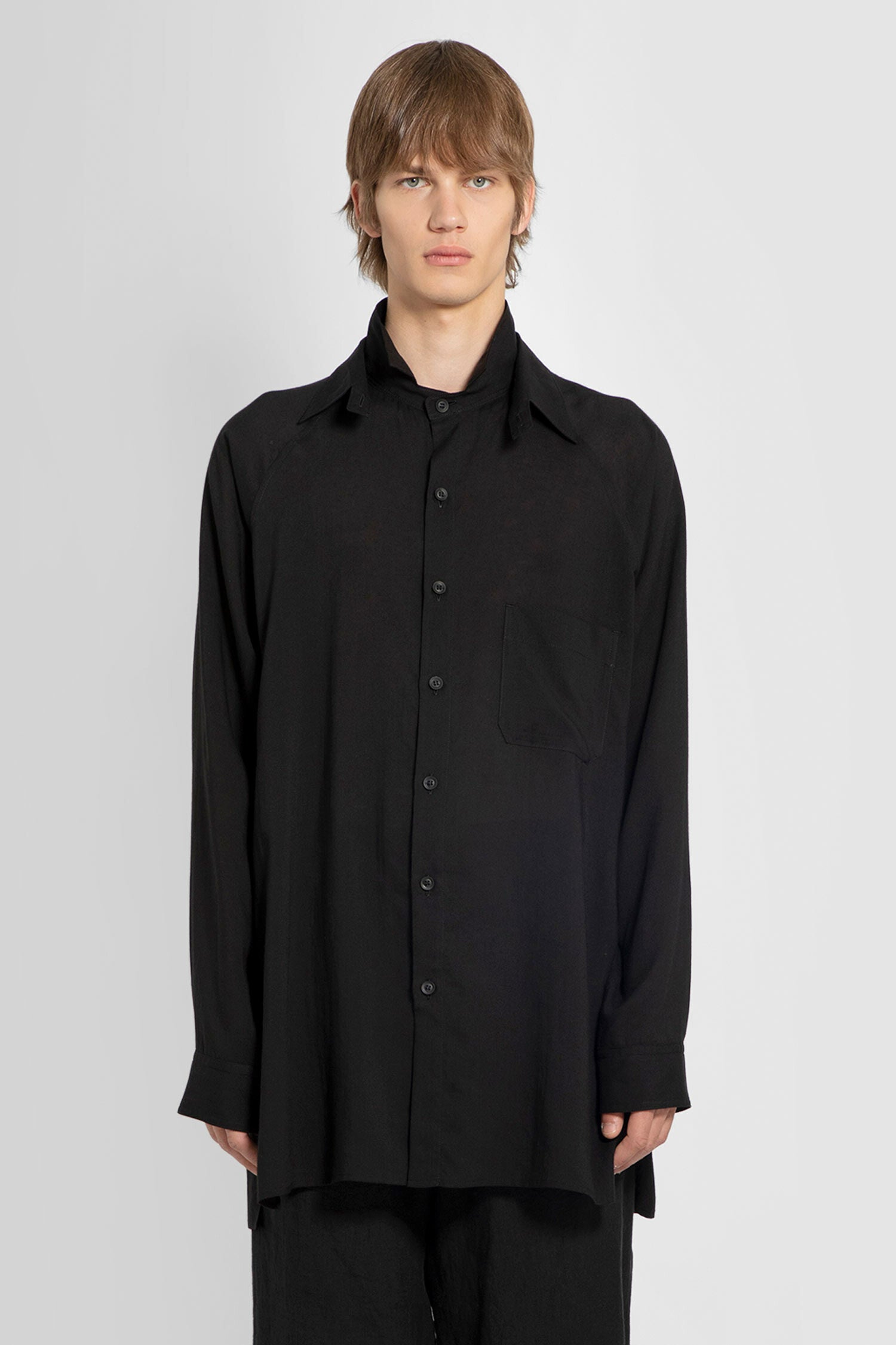 YOHJI YAMAMOTO MAN BLACK SHIRTS