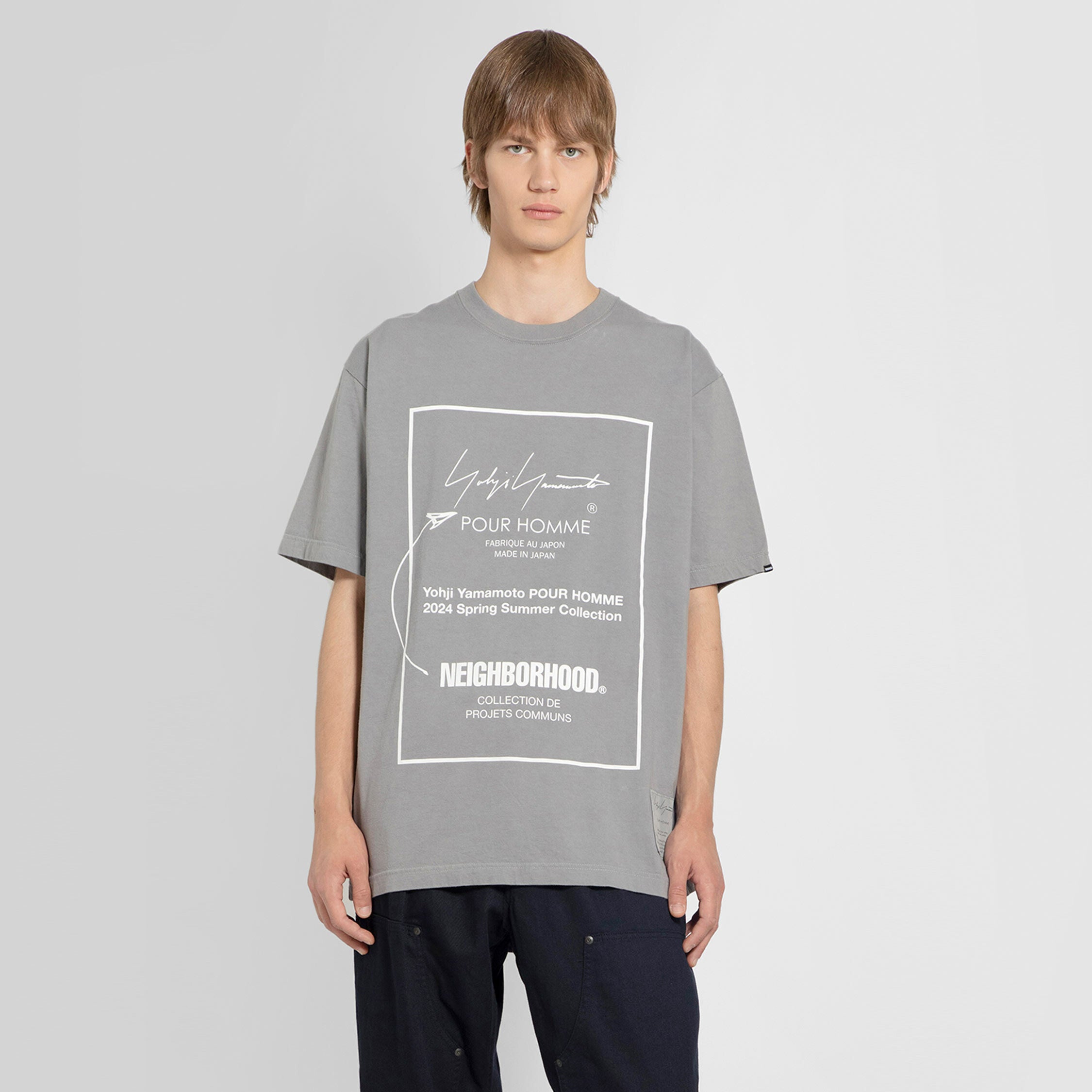 YOHJI YAMAMOTO MAN GREY T-SHIRTS - YOHJI YAMAMOTO - T-SHIRTS