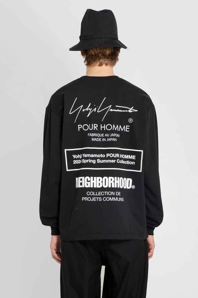 YOHJI YAMAMOTO MAN BLACK T-SHIRTS - YOHJI YAMAMOTO - T-SHIRTS