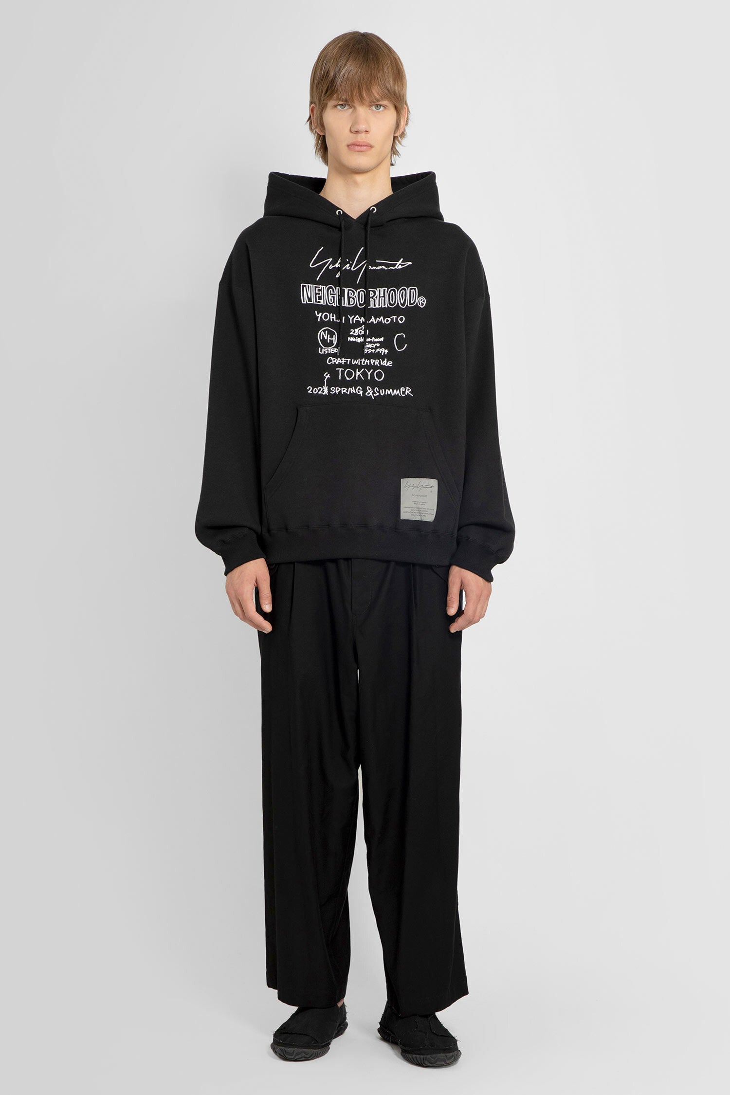 YOHJI YAMAMOTO MAN BLACK SWEATSHIRTS