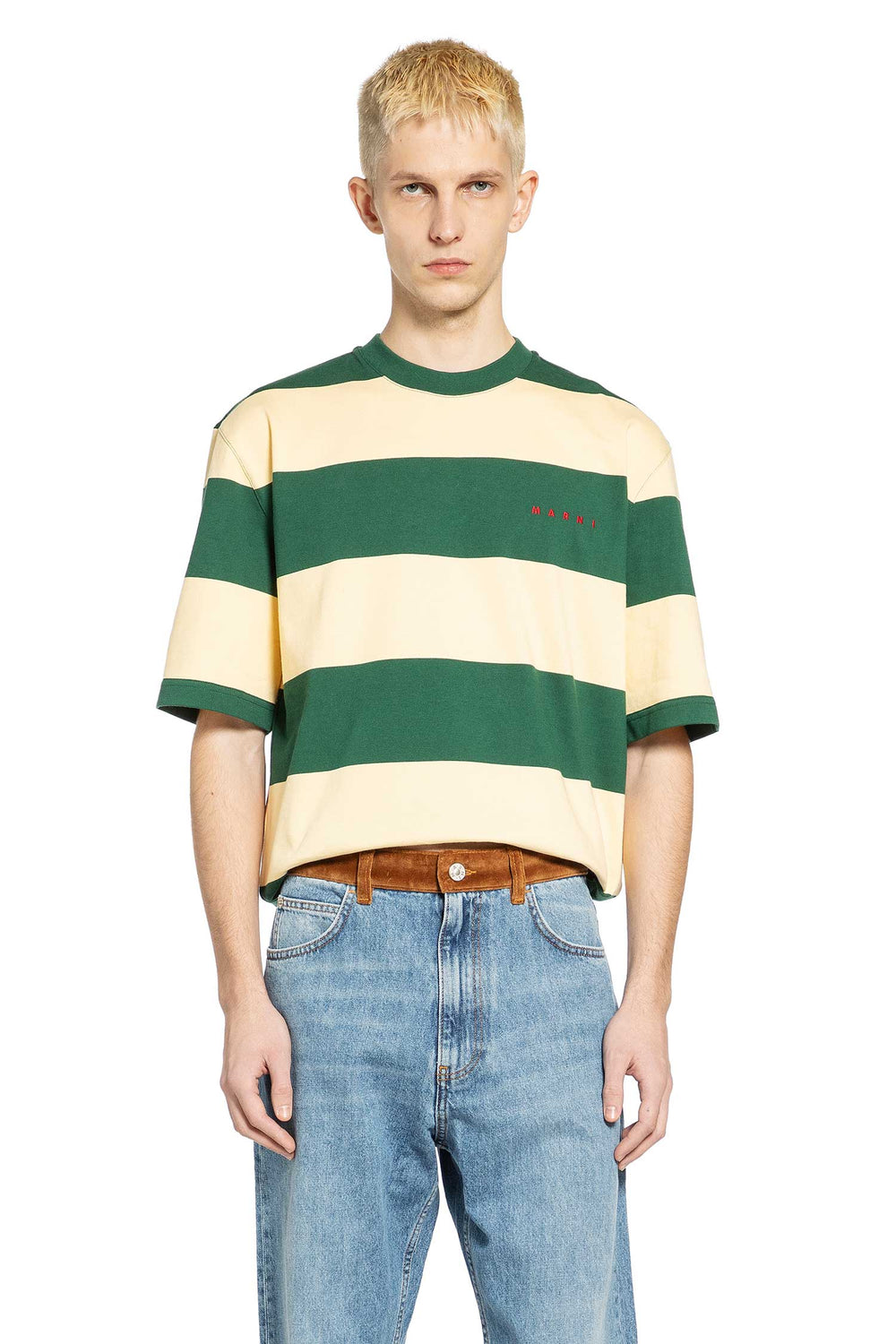 MARNI Maxi-stripe Cotton T-Shirt man