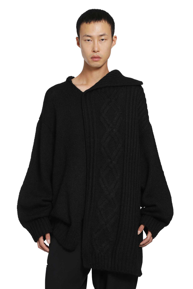 YOHJI YAMAMOTO Panel Collar Sweater man