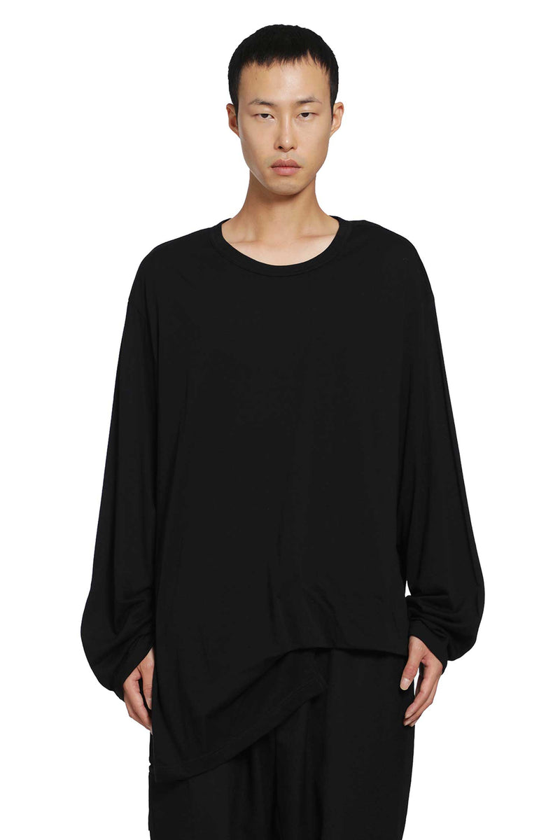 YOHJI YAMAMOTO Asymmetric Hem Long Sleeve Tee man