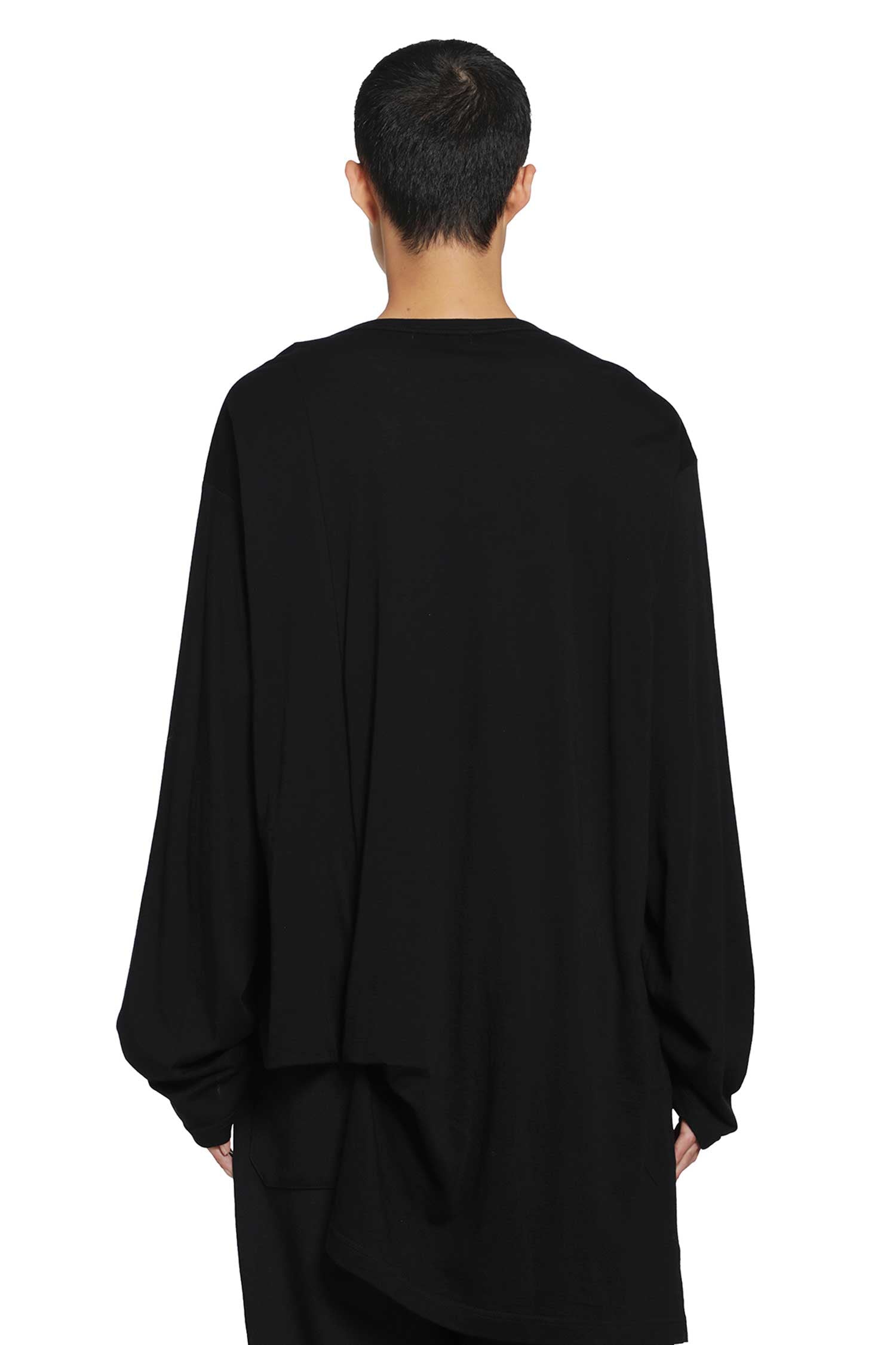 YOHJI YAMAMOTO Asymmetric Hem Long Sleeve Tee man