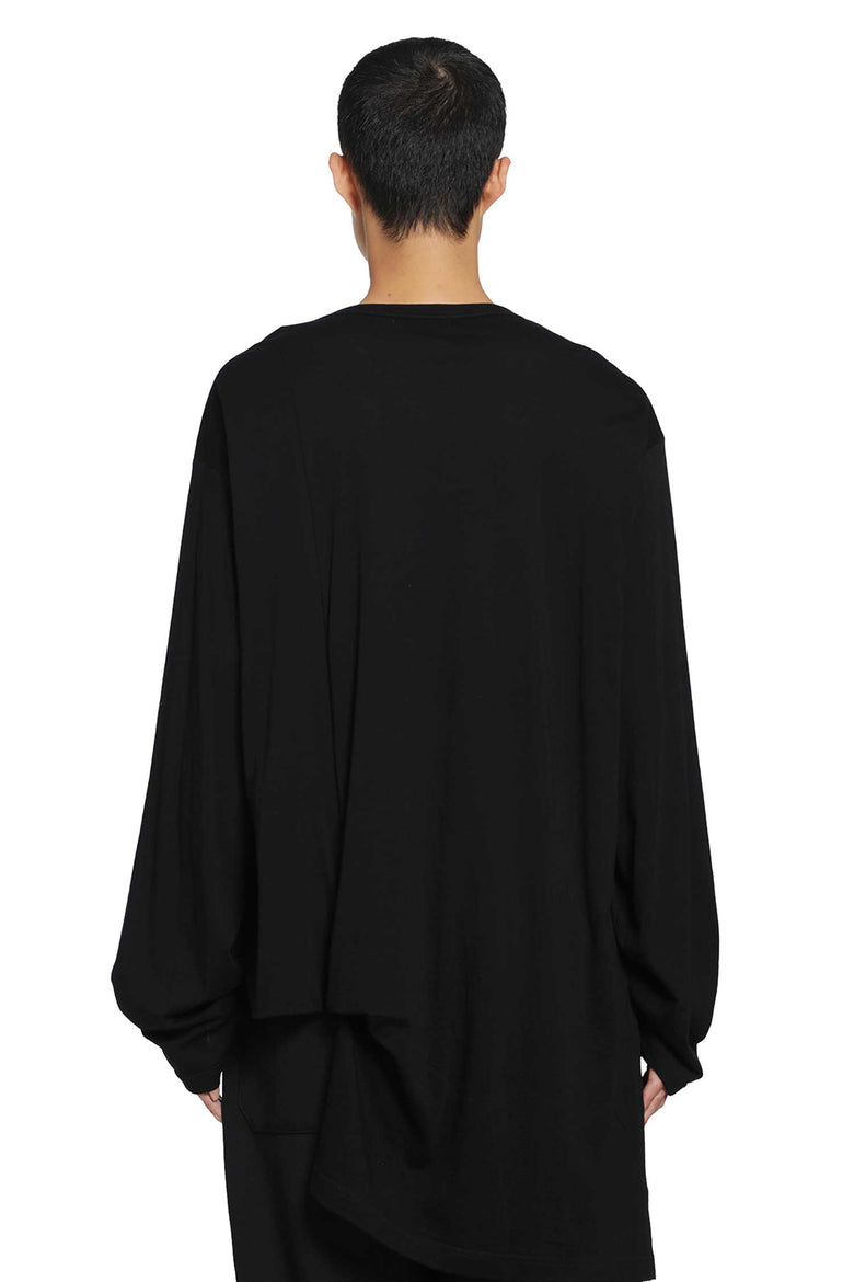 YOHJI YAMAMOTO Asymmetric Hem Long Sleeve Tee man