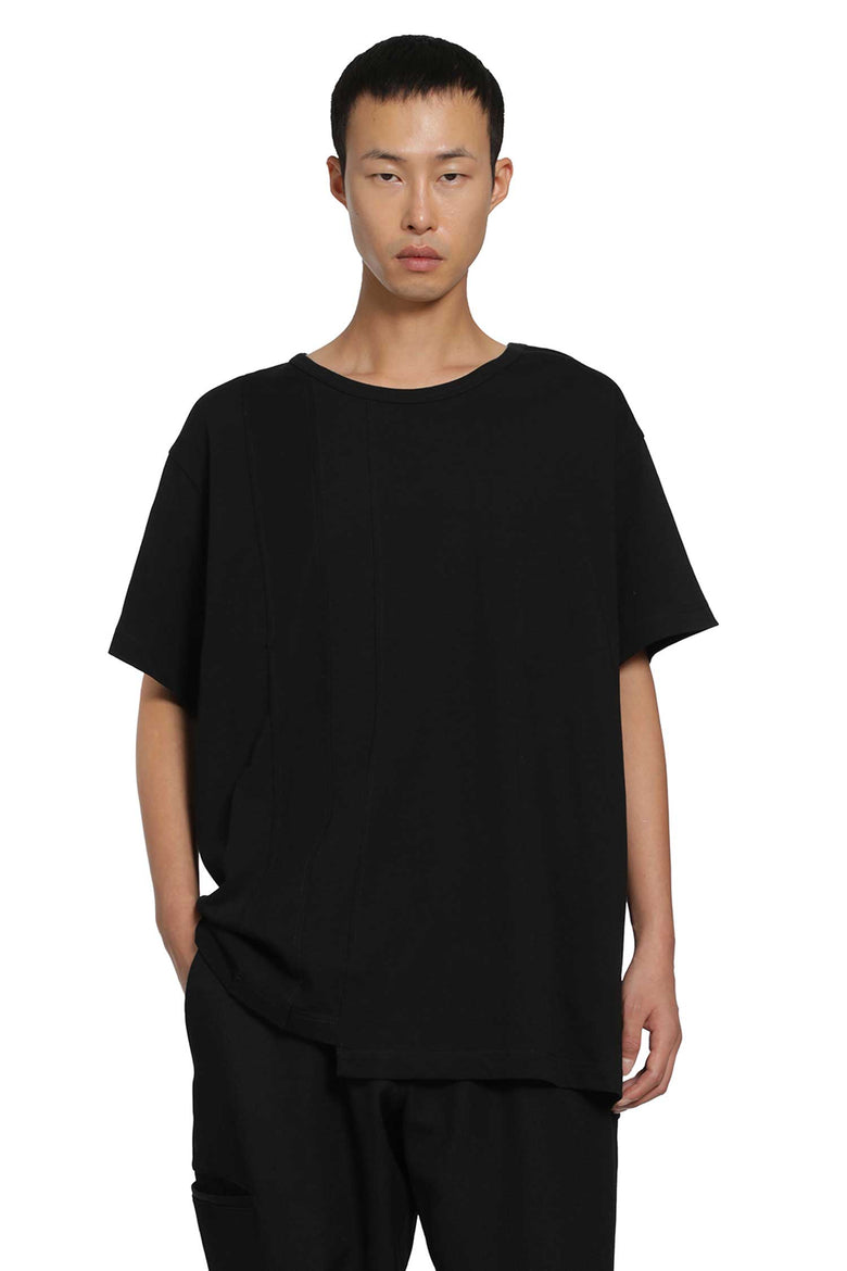 YOHJI YAMAMOTO Vertical Panel Short Sleeve Tee man