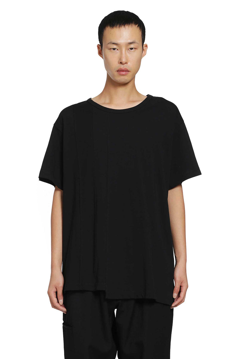 YOHJI YAMAMOTO Vertical Panel Short Sleeve Tee man