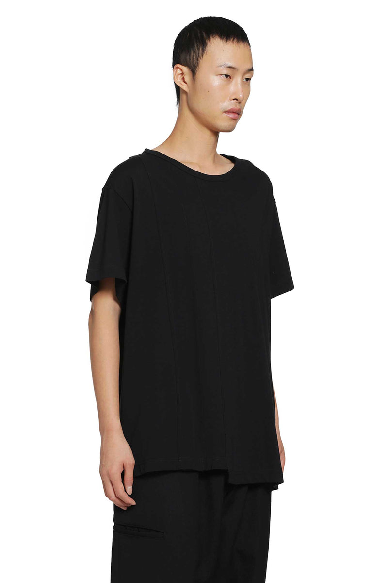 YOHJI YAMAMOTO Vertical Panel Short Sleeve Tee man