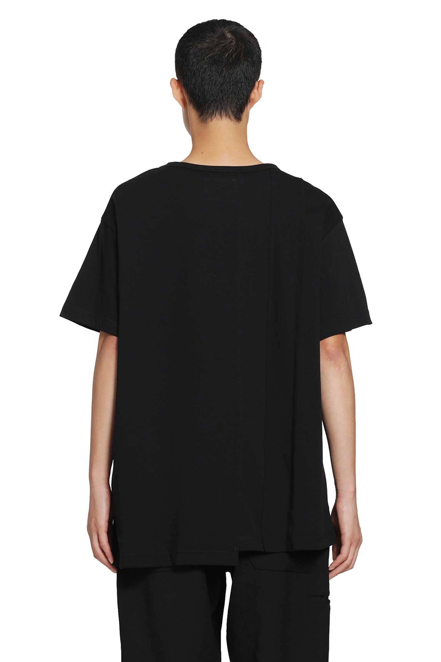 YOHJI YAMAMOTO Vertical Panel Short Sleeve Tee man