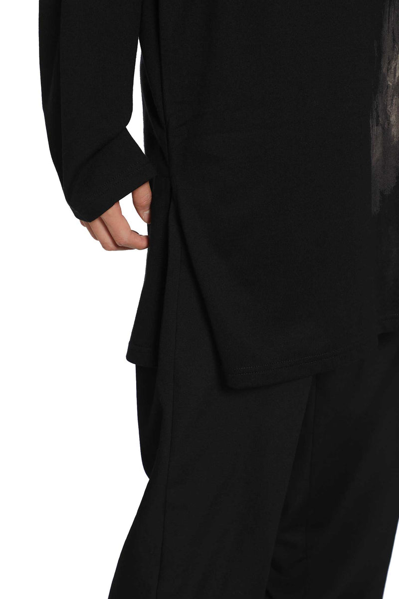 YOHJI YAMAMOTO Henry Neck Long Sleeve Tee man