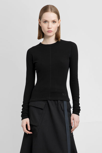 Antonioli Y-3 WOMAN BLACK T-SHIRTS & TANK TOPS