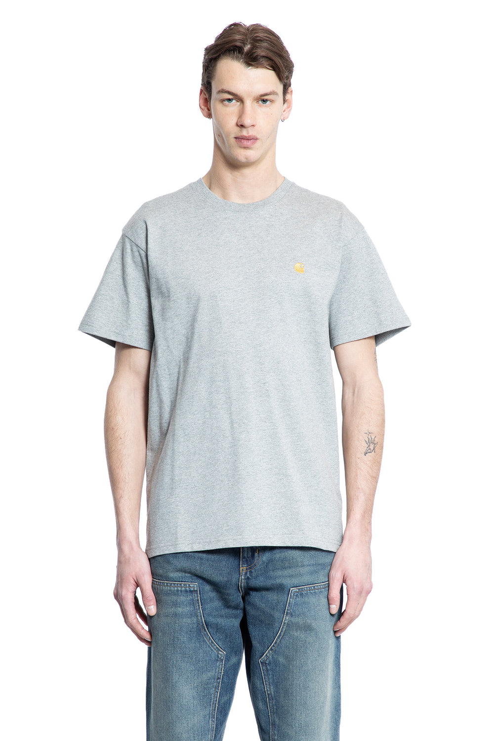 CARHARTT WIP MAN GREY T-SHIRTS & TANK TOPS