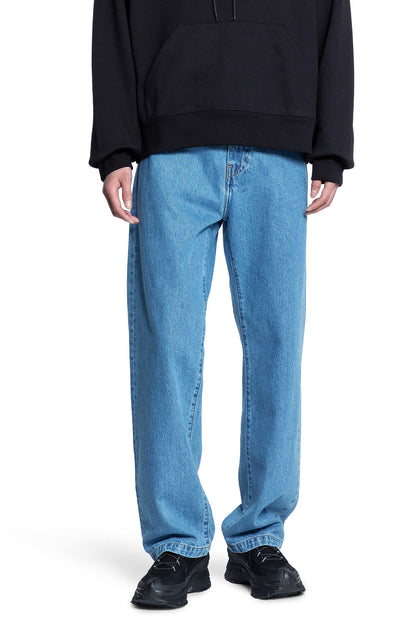 CARHARTT WIP MAN BLUE TROUSERS