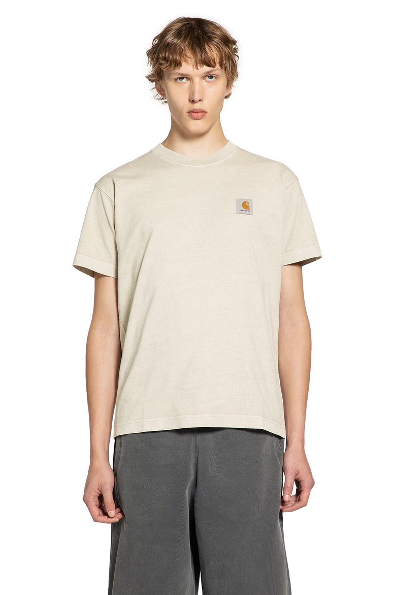 CARHARTT WIP MAN BEIGE T-SHIRTS & TANK TOPS