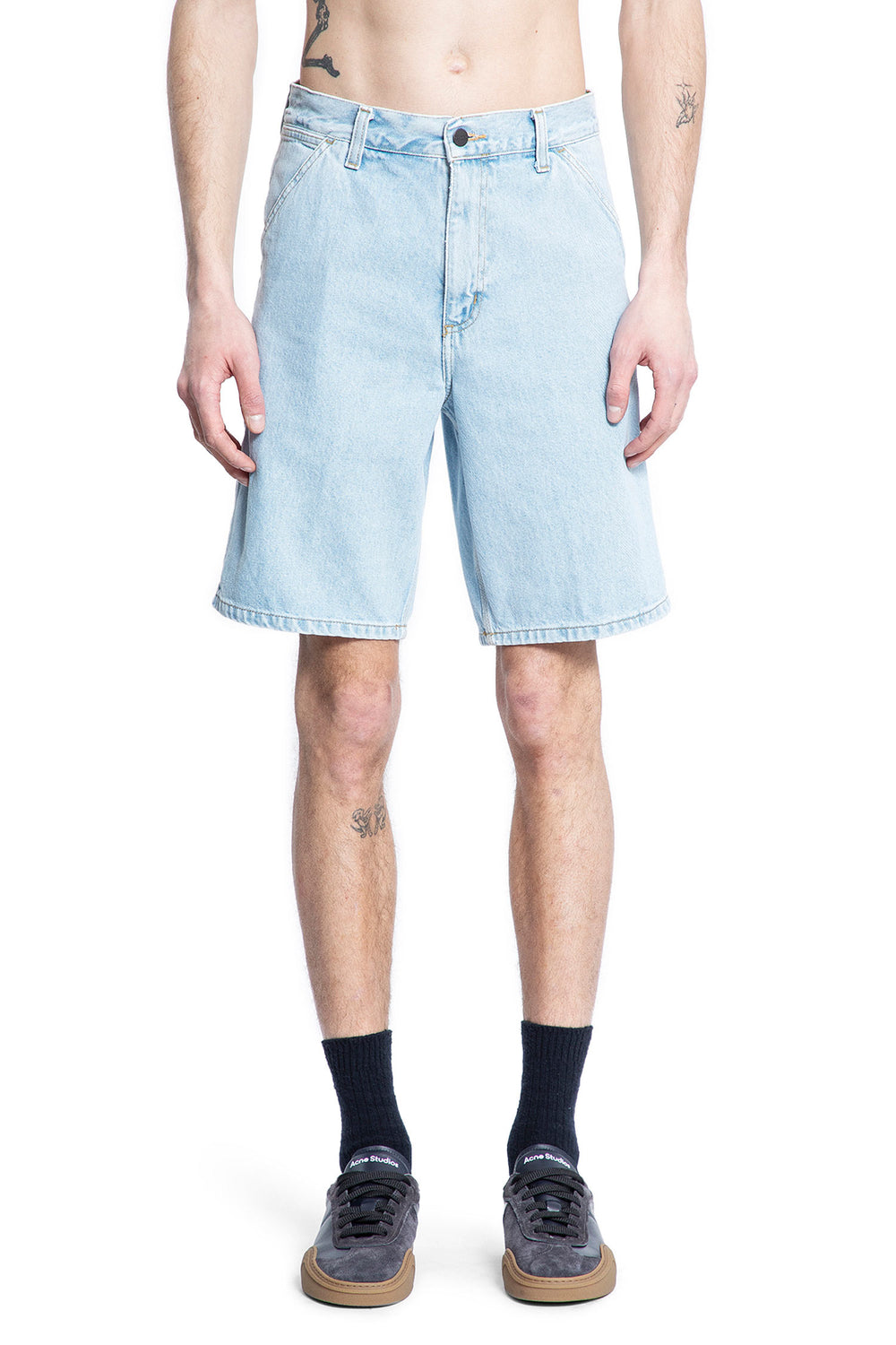 CARHARTT WIP MAN BLUE SHORTS & SKIRTS