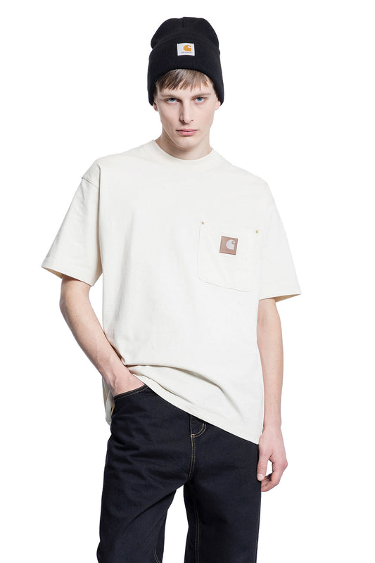 CARHARTT MAN OFF-WHITE T-SHIRTS & TANK TOPS