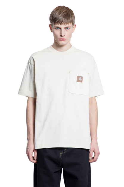 CARHARTT MAN OFF-WHITE T-SHIRTS & TANK TOPS