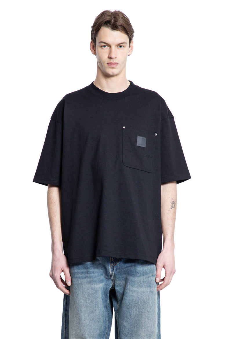 CARHARTT WIP MAN BLACK T-SHIRTS & TANK TOPS