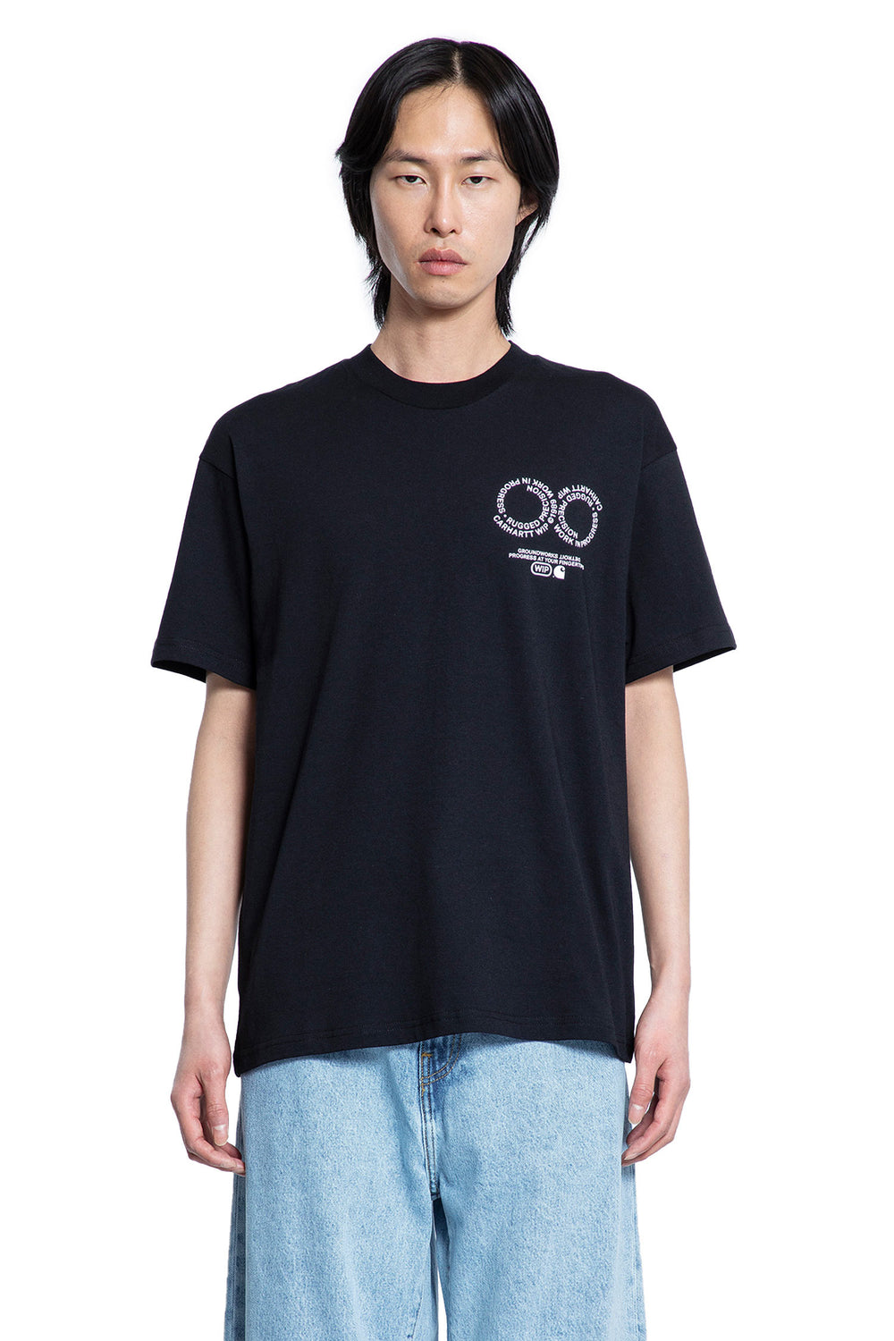 CARHARTT WIP MAN BLACK T-SHIRTS & TANK TOPS