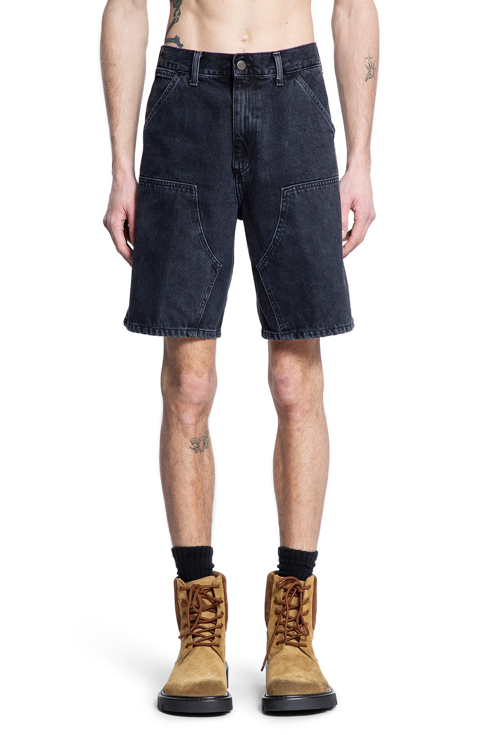 CARHARTT WIP MAN BLACK SHORTS & SKIRTS