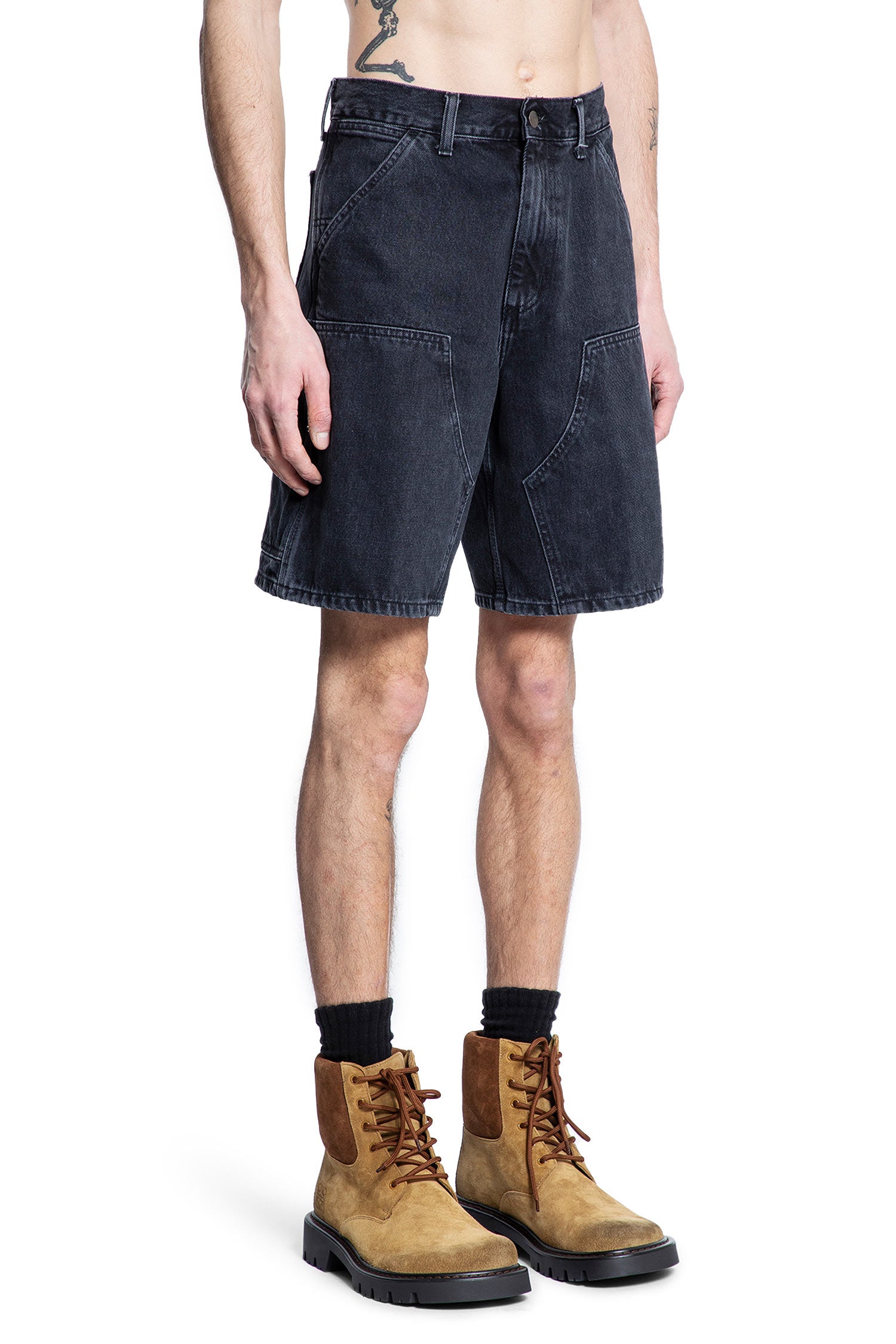 CARHARTT WIP MAN BLACK SHORTS & SKIRTS