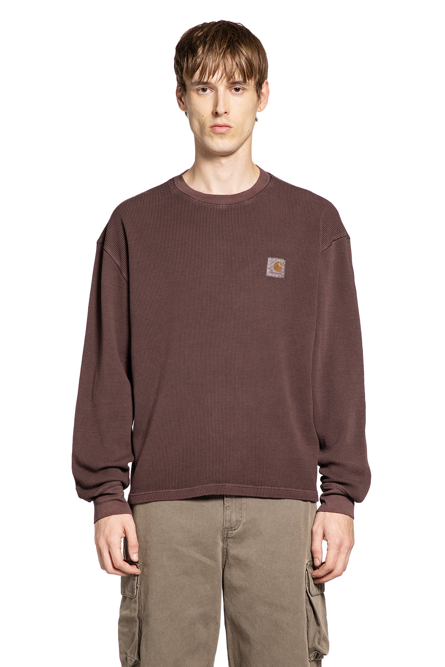 CARHARTT WIP MAN BROWN T-SHIRTS & TANK TOPS