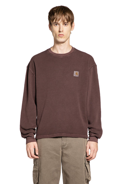 CARHARTT WIP MAN BROWN T-SHIRTS & TANK TOPS