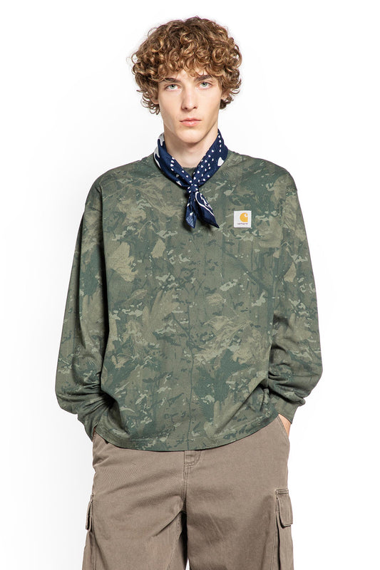 Cotton Longsleeve Top Camo Print