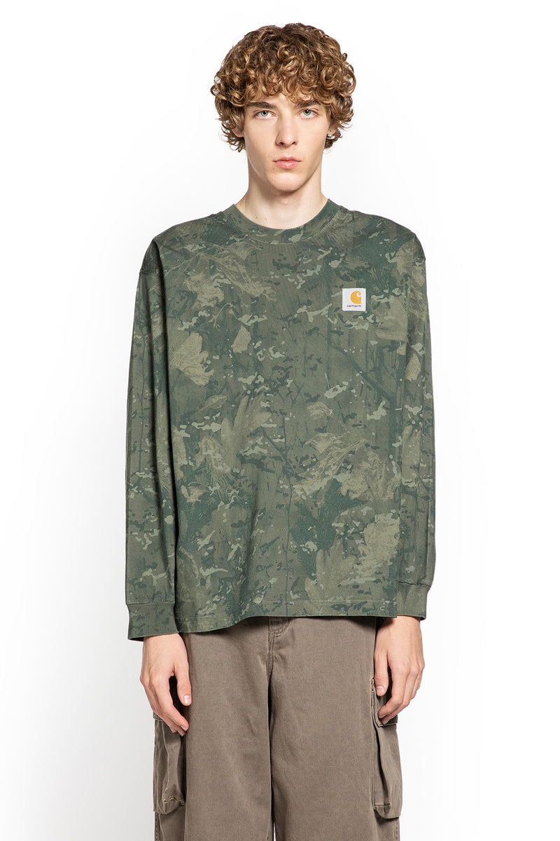 Cotton Longsleeve Top Camo Print