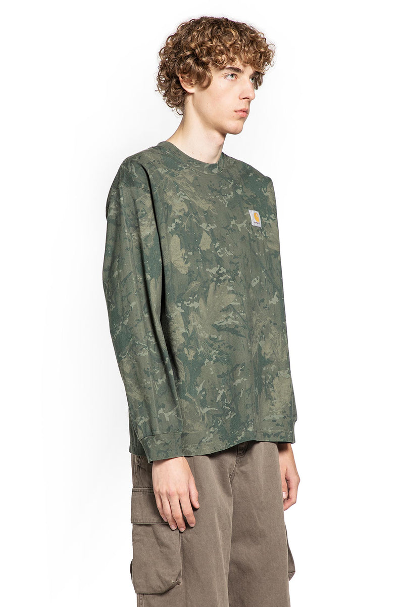 Cotton Longsleeve Top Camo Print
