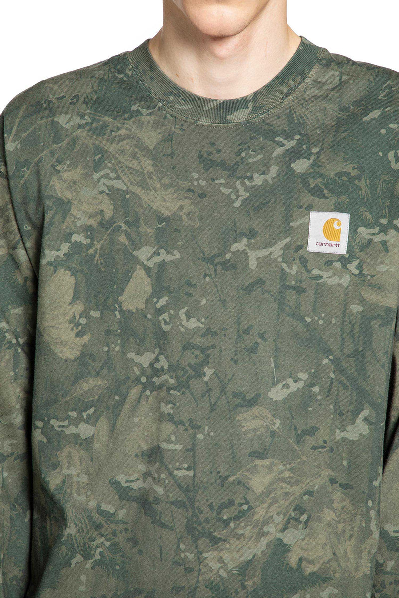 Cotton Longsleeve Top Camo Print
