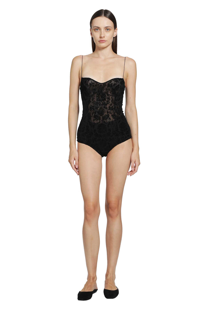 PAULINE DUJANCOURT Liqaa Lace Bodysuit woman