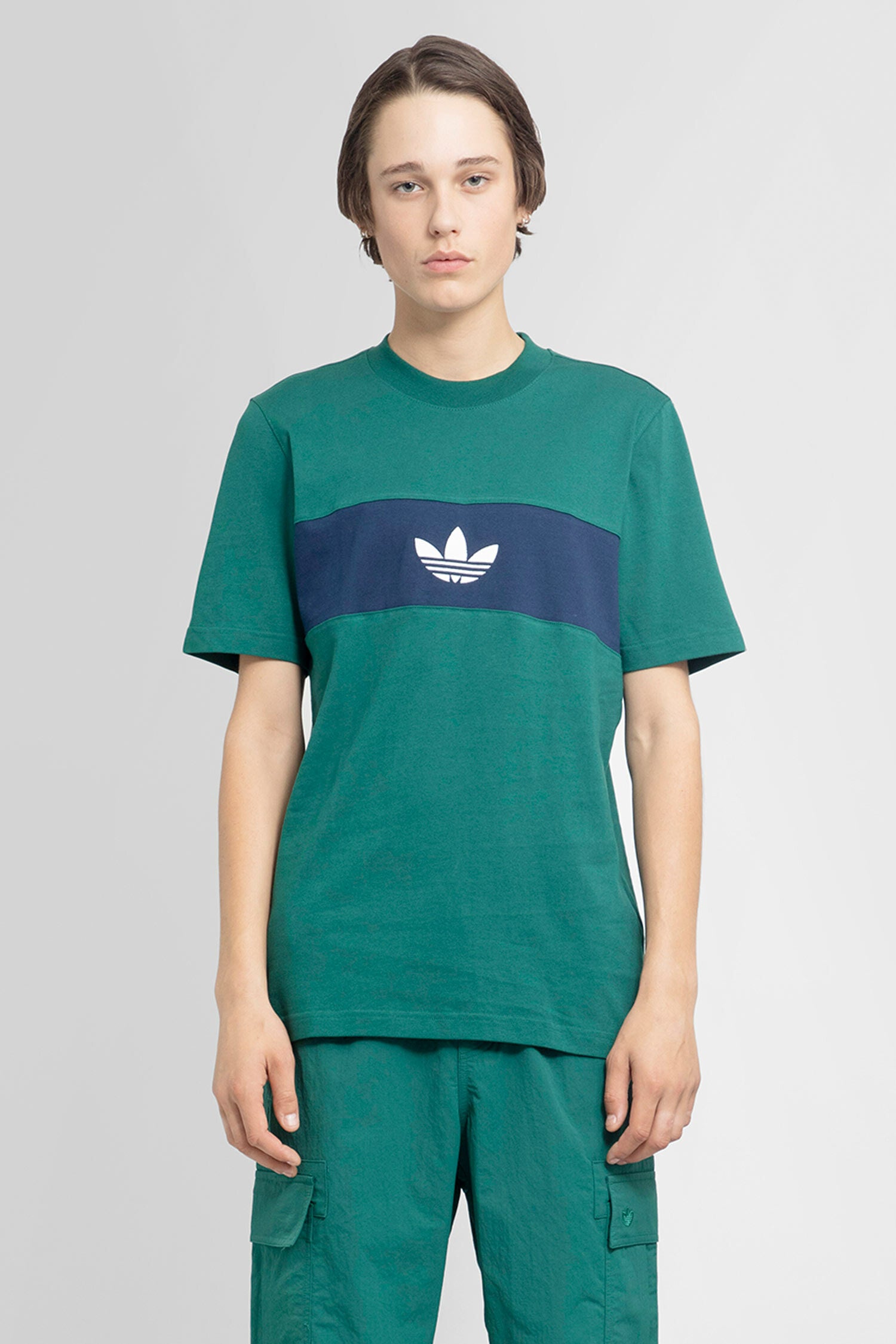 ADIDAS MAN GREEN T-SHIRTS & TANK TOPS