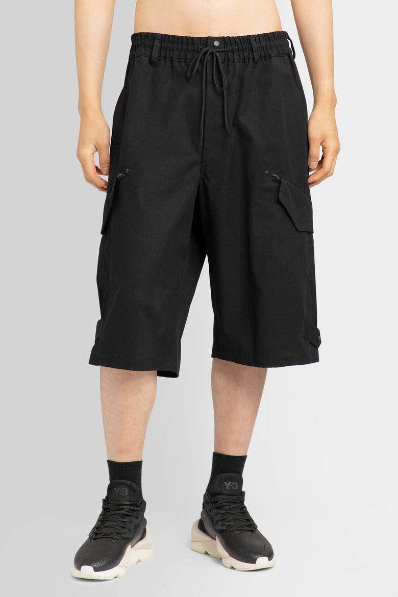 Y-3 MAN BLACK SHORTS & SKIRTS