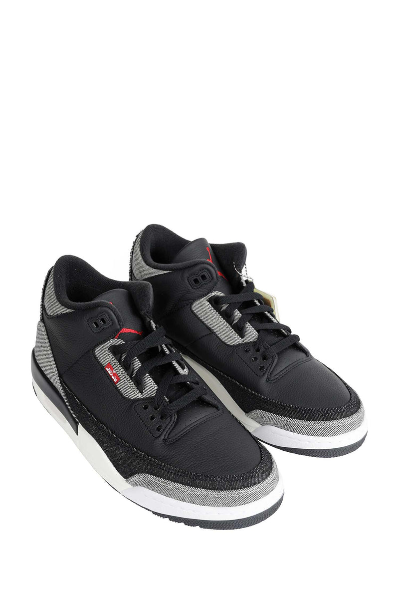 NIKE Air Jordan 3 x Levi's Black and White Sneakers man