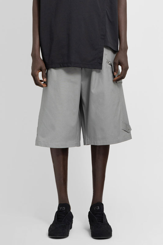 Y-3 MAN GREY SHORTS & SKIRTS