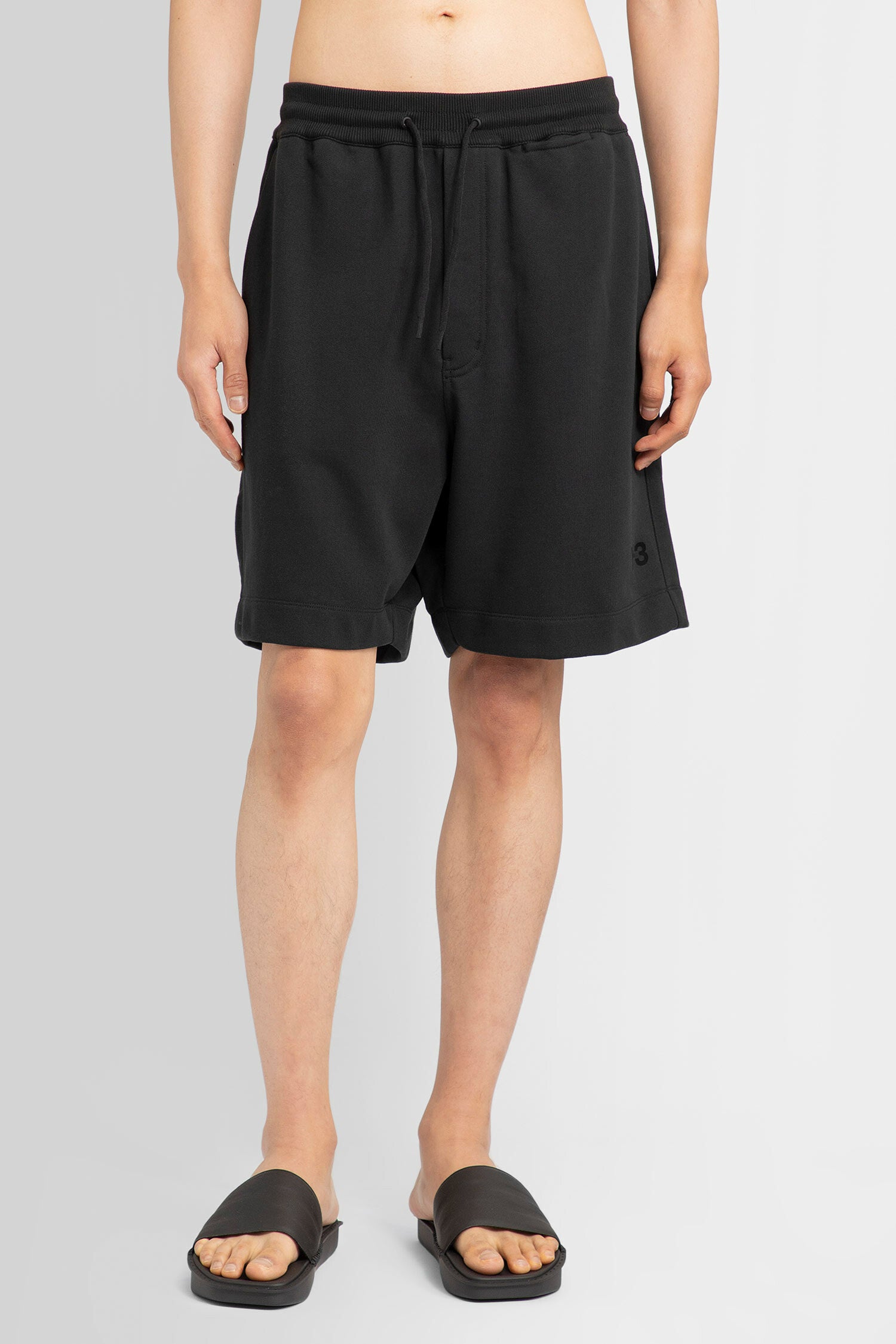 Y-3 MAN BLACK SHORTS & SKIRTS