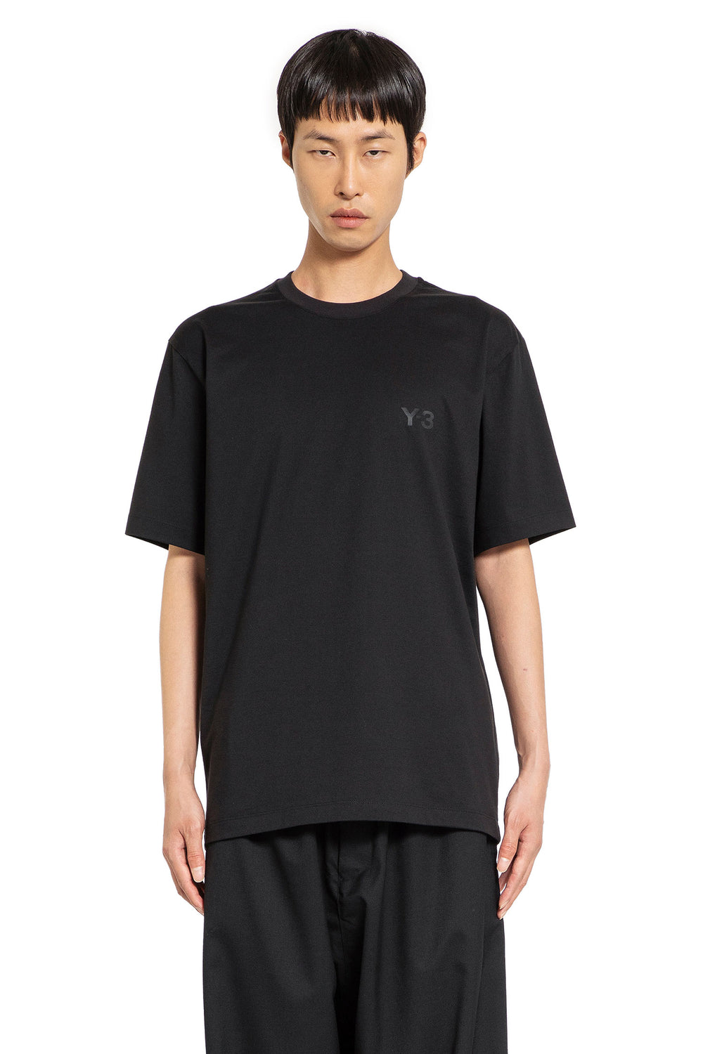 Y-3 MAN BLACK T-SHIRTS & TANK TOPS