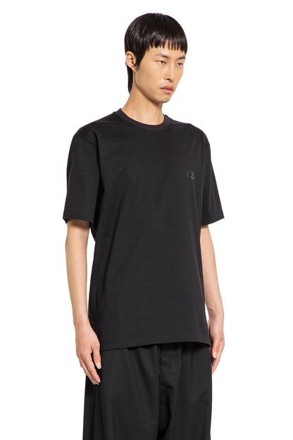 Y-3 MAN BLACK T-SHIRTS & TANK TOPS