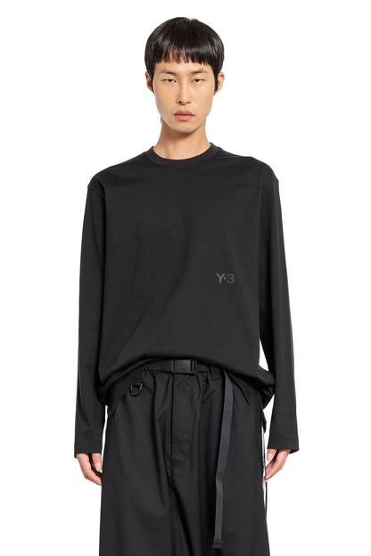 Y-3 MAN BLACK T-SHIRTS & TANK TOPS