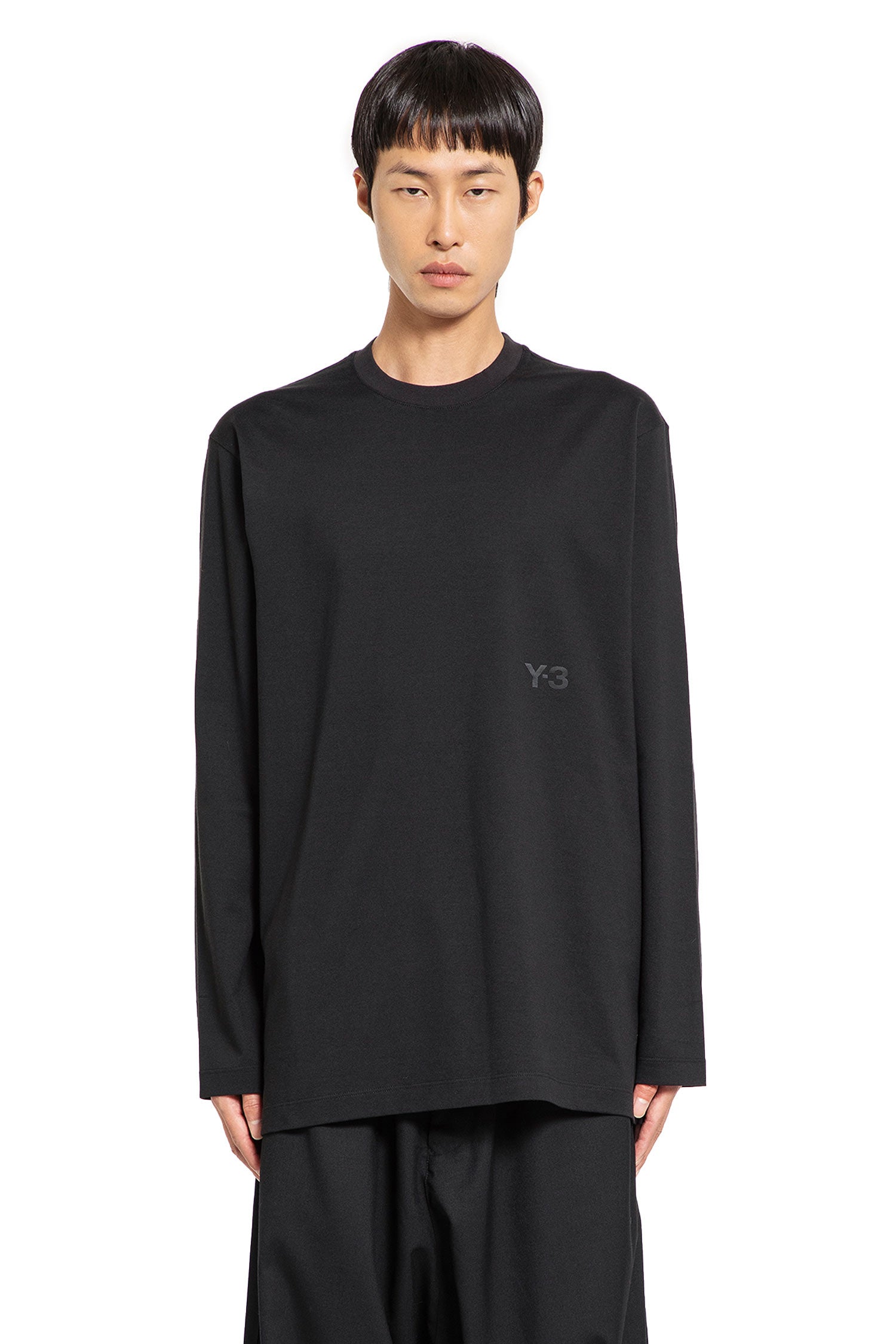 Y-3 MAN BLACK T-SHIRTS & TANK TOPS