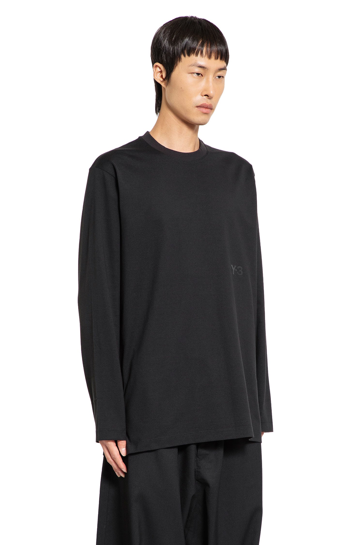 Y-3 MAN BLACK T-SHIRTS & TANK TOPS