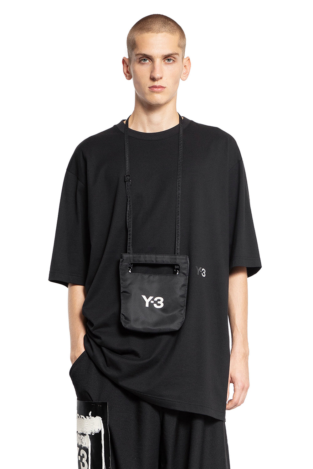 Y-3 MAN BLACK T-SHIRTS & TANK TOPS