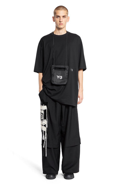 Y-3 MAN BLACK T-SHIRTS & TANK TOPS