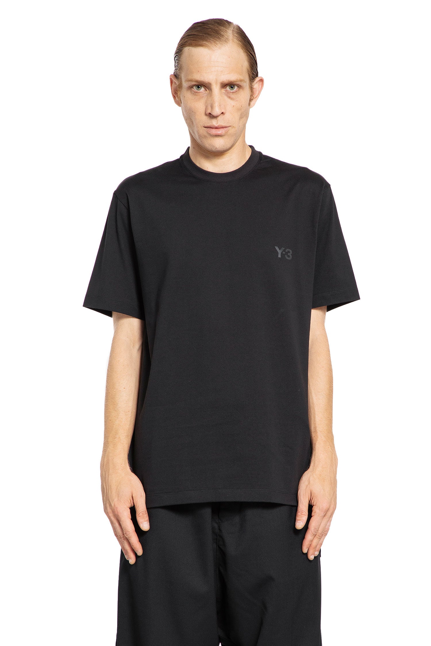 Y-3 MAN BLACK T-SHIRTS & TANK TOPS