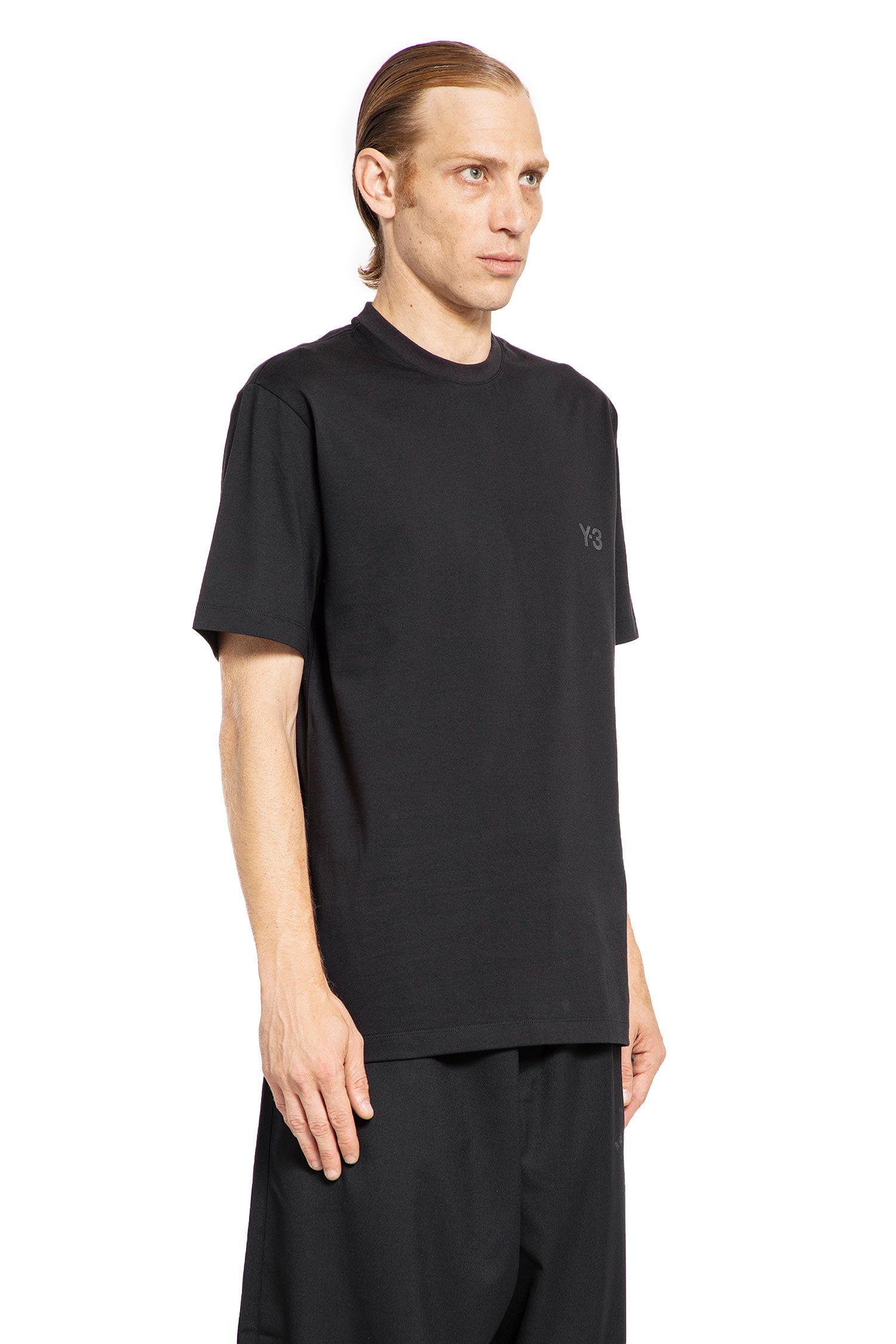 Y-3 MAN BLACK T-SHIRTS & TANK TOPS