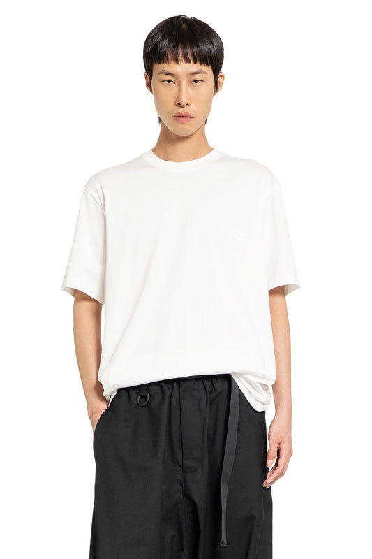 Y-3 MAN WHITE T-SHIRTS & TANK TOPS