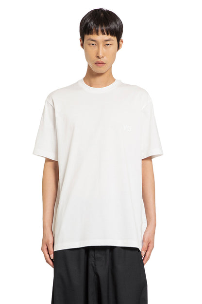 Y-3 MAN WHITE T-SHIRTS & TANK TOPS