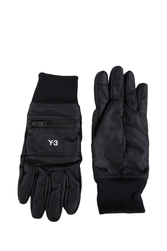 Y-3 UNISEX BLACK GLOVES